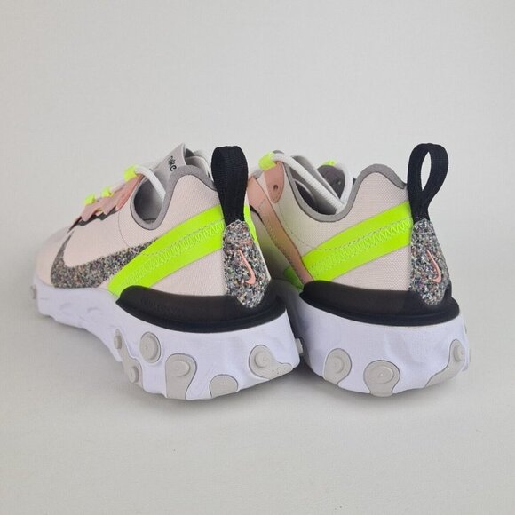 Nike React Element 55 PRM Pink Green Sneakers Women Running - Picture 8 of 11